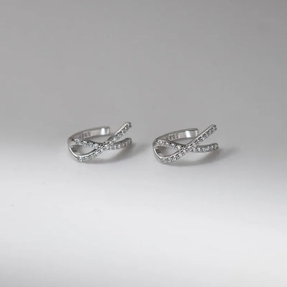 Arete de Clip Cruz con Zirconias