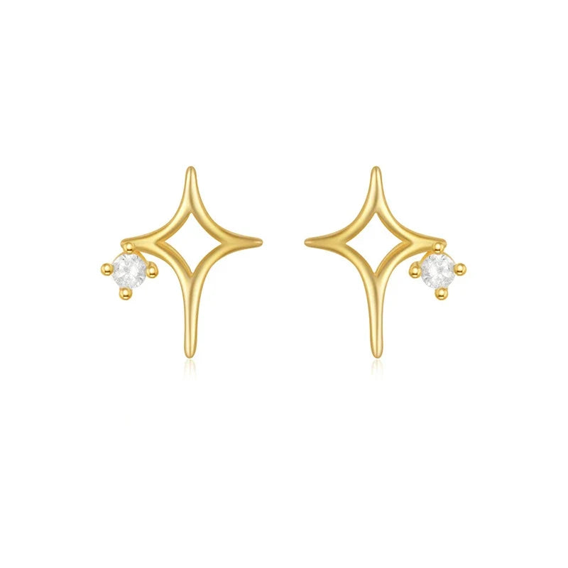 Aretes Estrella y Flor con Zirconias