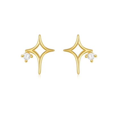 Aretes Estrella y Flor con Zirconias