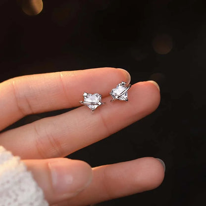 Aretes Corazón Blanco