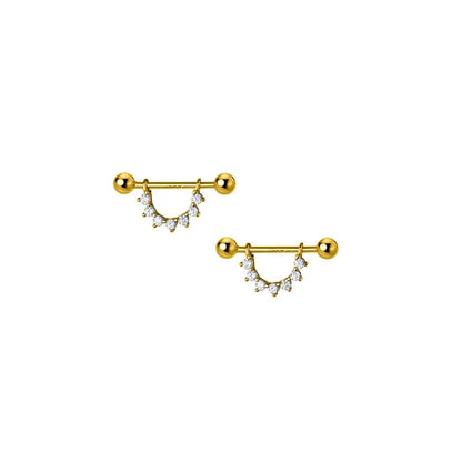 Aretes Forma de U con Zirconias