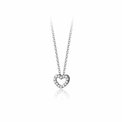 Collar Corazón Calado con Zirconias