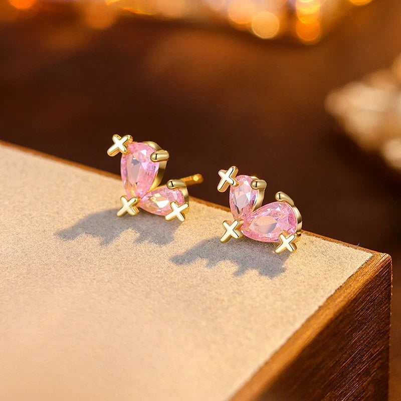Aretes Estrella y Corazón con Zirconias