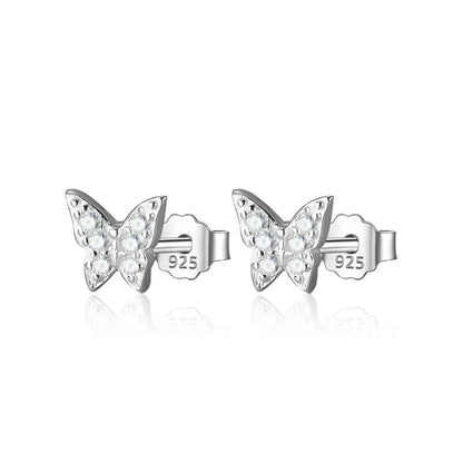 Aretes Mariposa en Blanco o Plateado