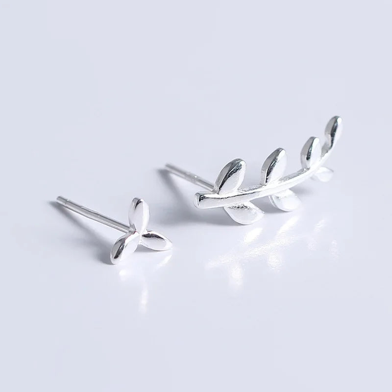 Aretes Hojitas Asimétricas
