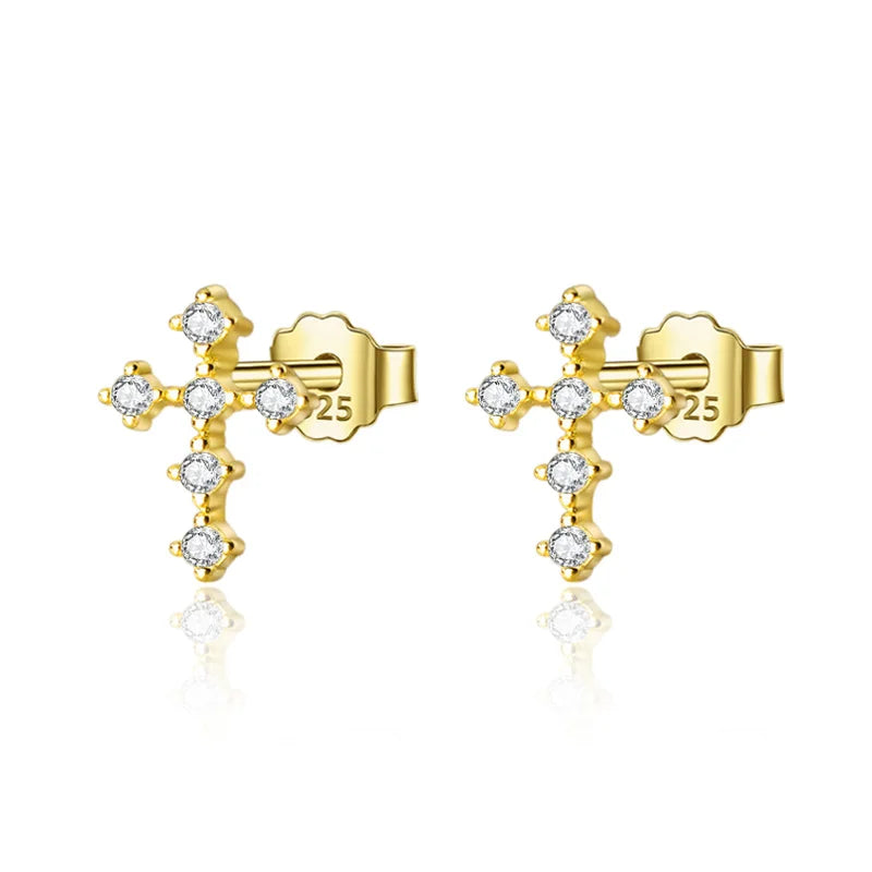 Aretes Cruz con Zirconias