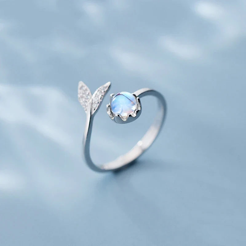 Anillo Cola de Sirena Azul