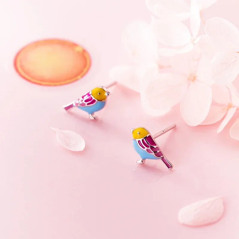 Aretes Pajaritos de Colores