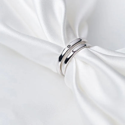 Anillo de Pareja Sol y Luna Ajustable