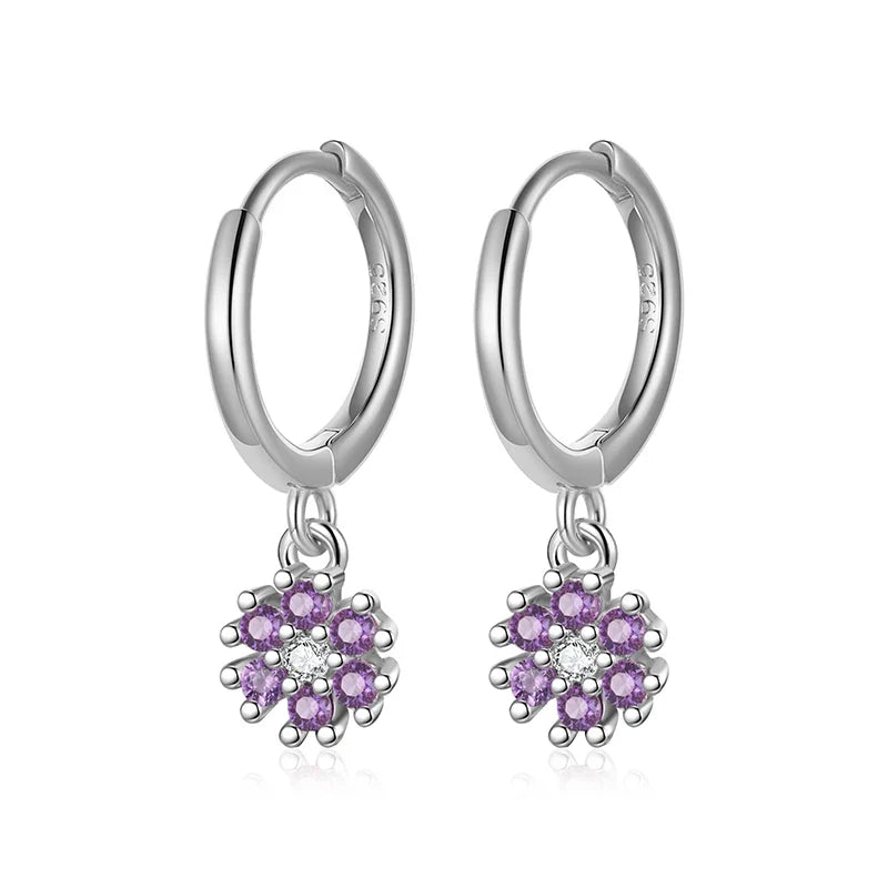 Arracadas Flor con Zirconias