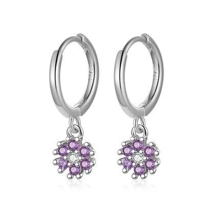 Arracadas Flor con Zirconias