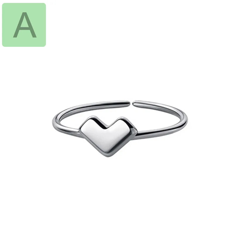 Anillo Abierto Corazón Torcido