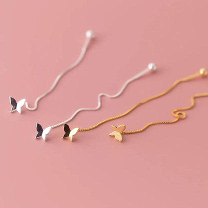 Aretes Mariposa con Cadena Veneciana