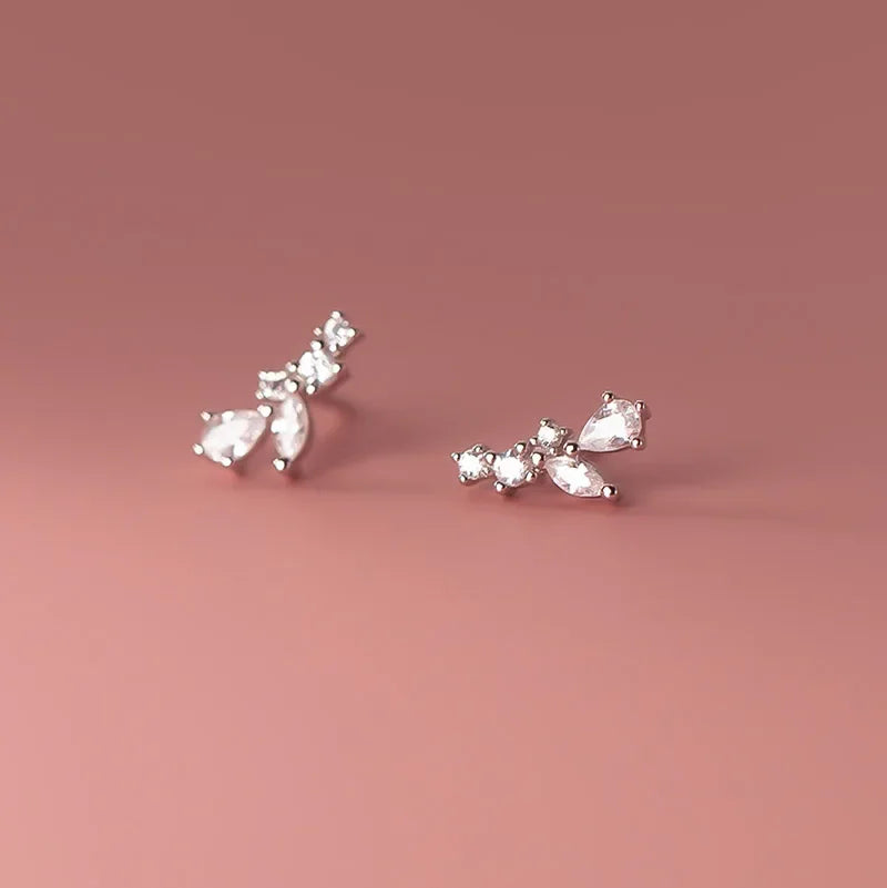 Aretes Hojas Brillantes
