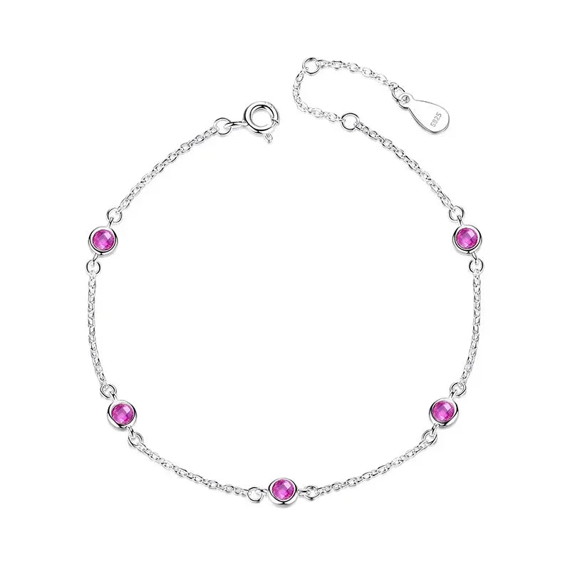 Pulsera con Zirconias Redondas