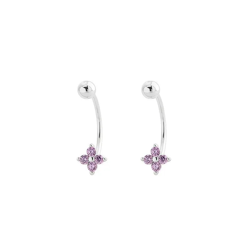 Aretes Trébol de Cuatro Hojas con Zirconias