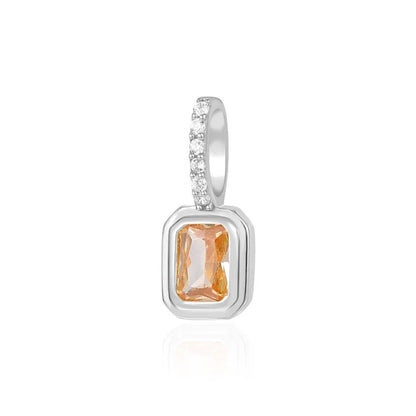 Dije Cuadrado con Zirconia de Color