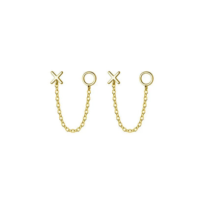 Aretes XO con Cadena