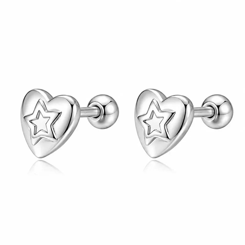 Aretes Corazón Liso