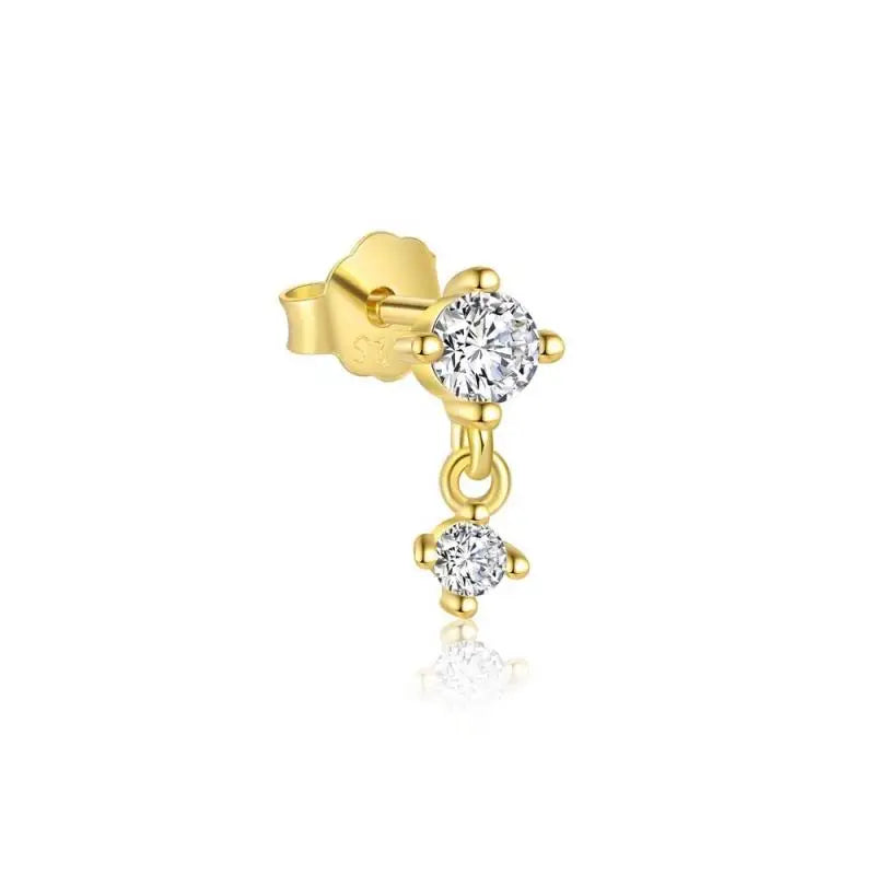 Arete Individual de Borla con Zirconias