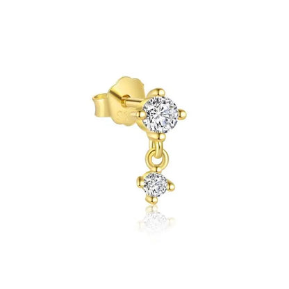 Arete Individual de Borla con Zirconias