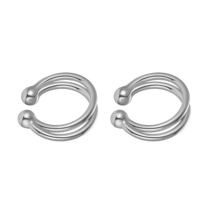 Aretes de Clip Geométricos Minimalistas