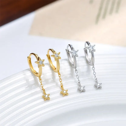Aretes Estrella con Flecos