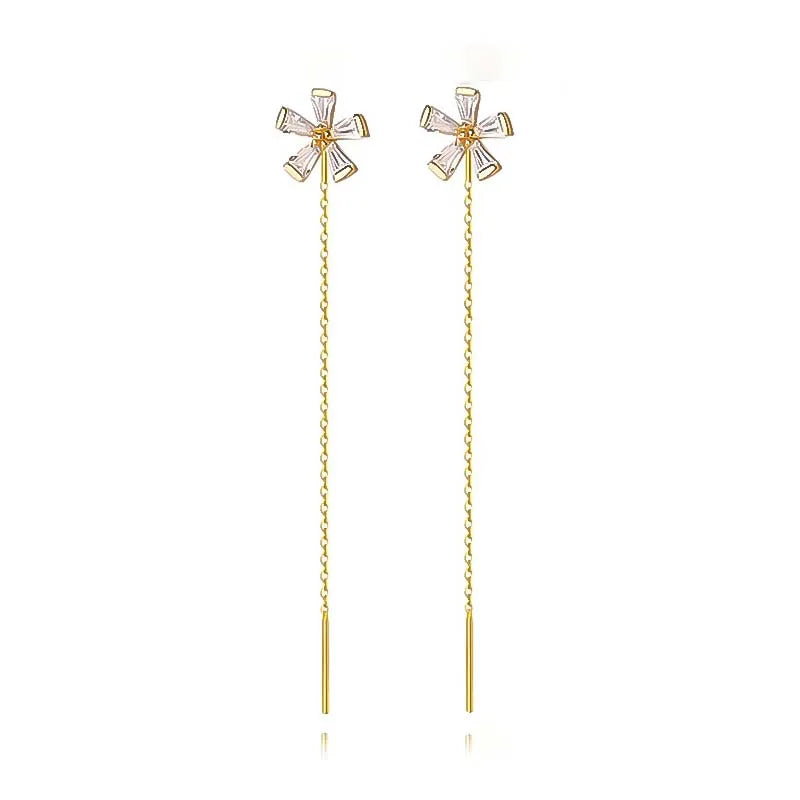 Aretes de Hilo Flor Romántica