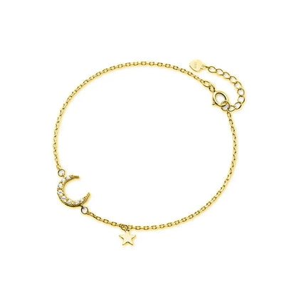 Pulsera Luna y Estrella con Zirconias