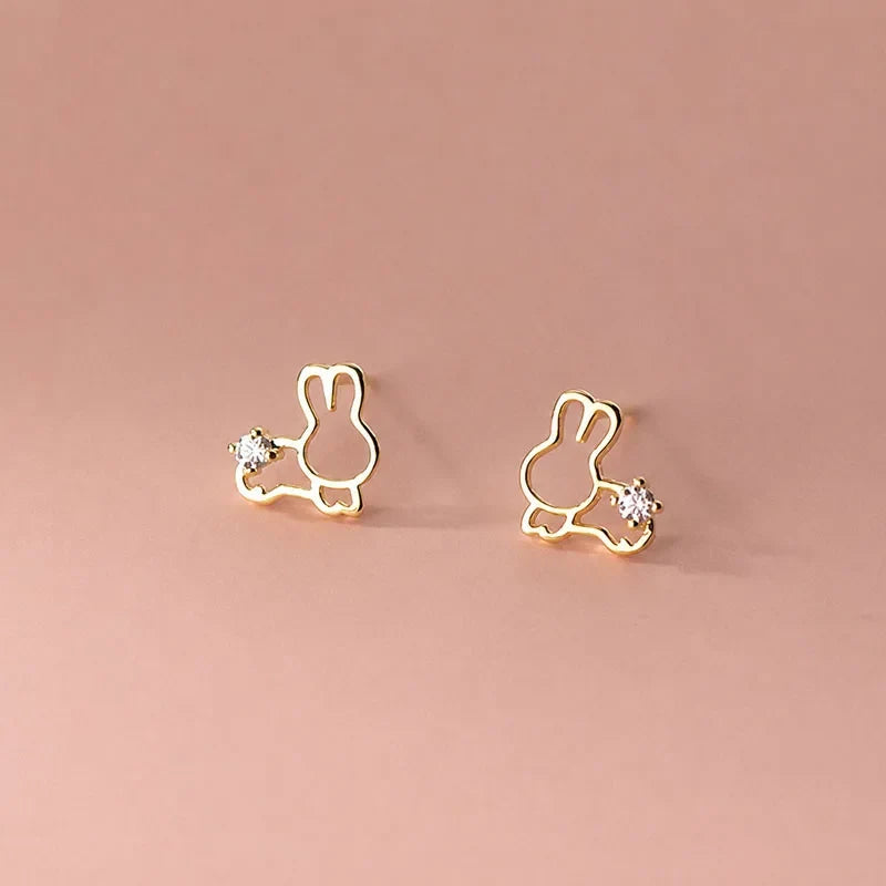 Aretes Conejito con Zirconias