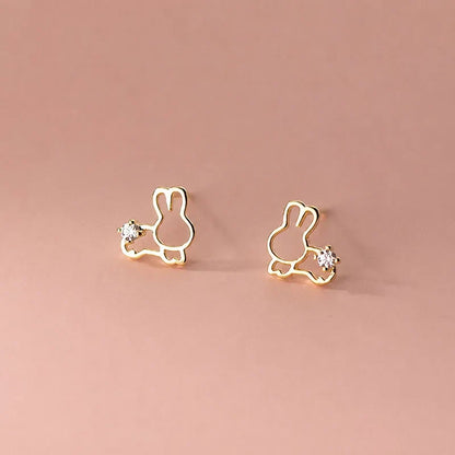 Aretes Conejito con Zirconias