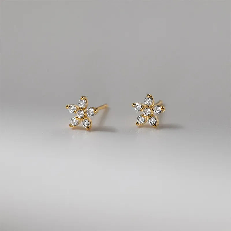 Aretes Flor de Cerezo con Zirconias