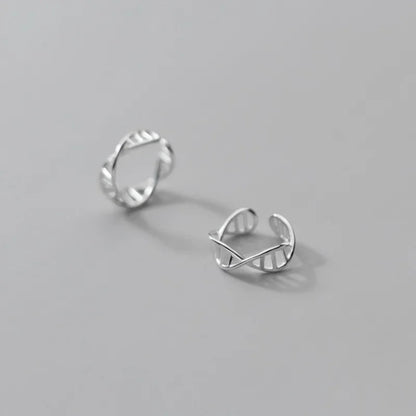 Aretes de Clip Ondas Caladas
