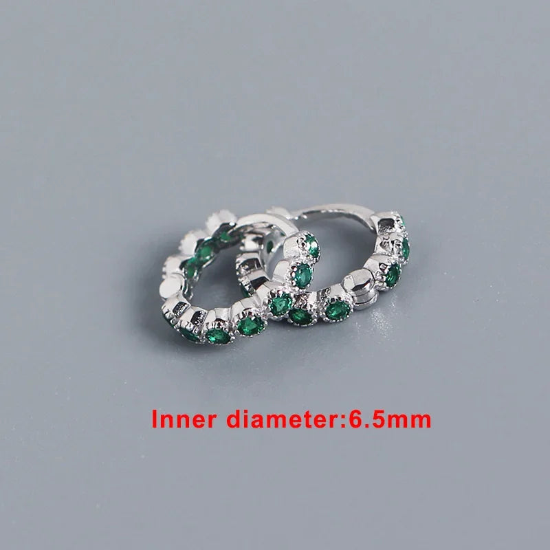 Arracadas Mini con Zirconias de Color