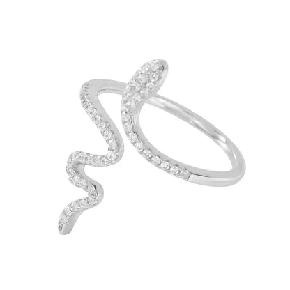 Anillo Serpiente con Zirconias de Color