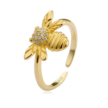 Anillo Abeja en Tono Dorado
