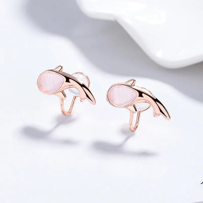 Aretes de Clip Gatito y Pez Koi
