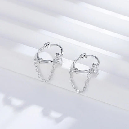 Arracadas con Flecos y Zirconia Cuadrada