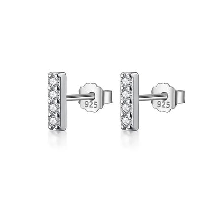 Aretes Mini Barra con Zirconias