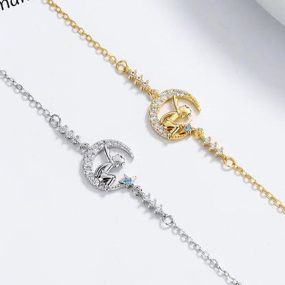 Pulsera Luna y Estrella Brillante