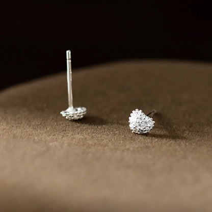 Aretes Corazón de Zirconia Plateados