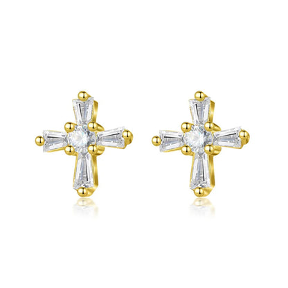 Aretes Cruz Brillante