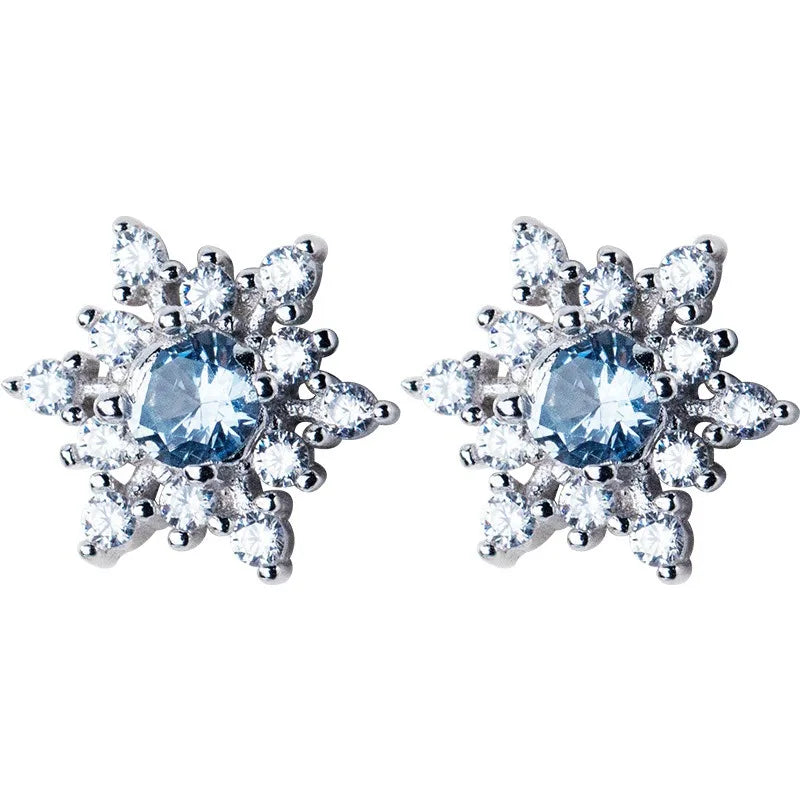Aretes Copo de Nieve Pavé