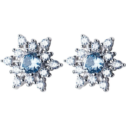 Aretes Copo de Nieve Pavé
