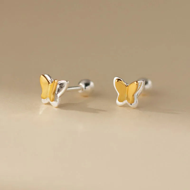 Aretes Mariposa Bicolor