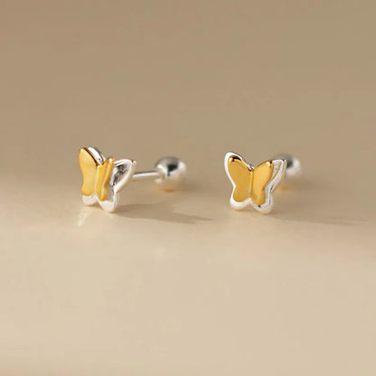 Aretes Mariposa Bicolor