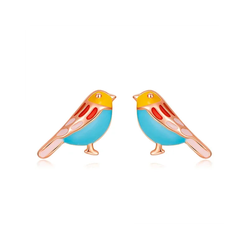 Aretes Pajaritos de Colores