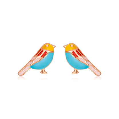 Aretes Pajaritos de Colores