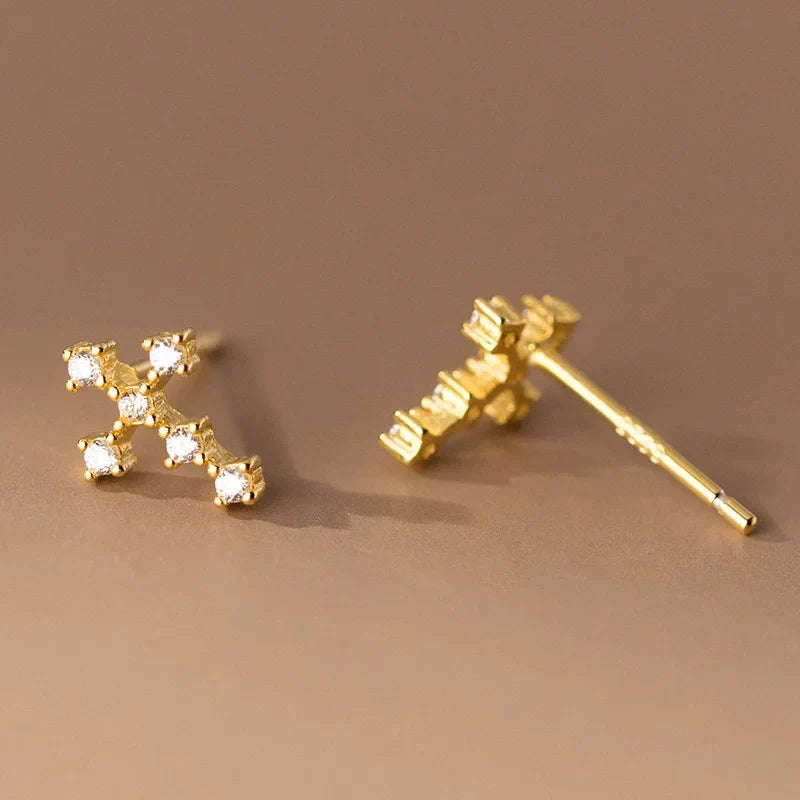 Aretes Cruz con Zirconias