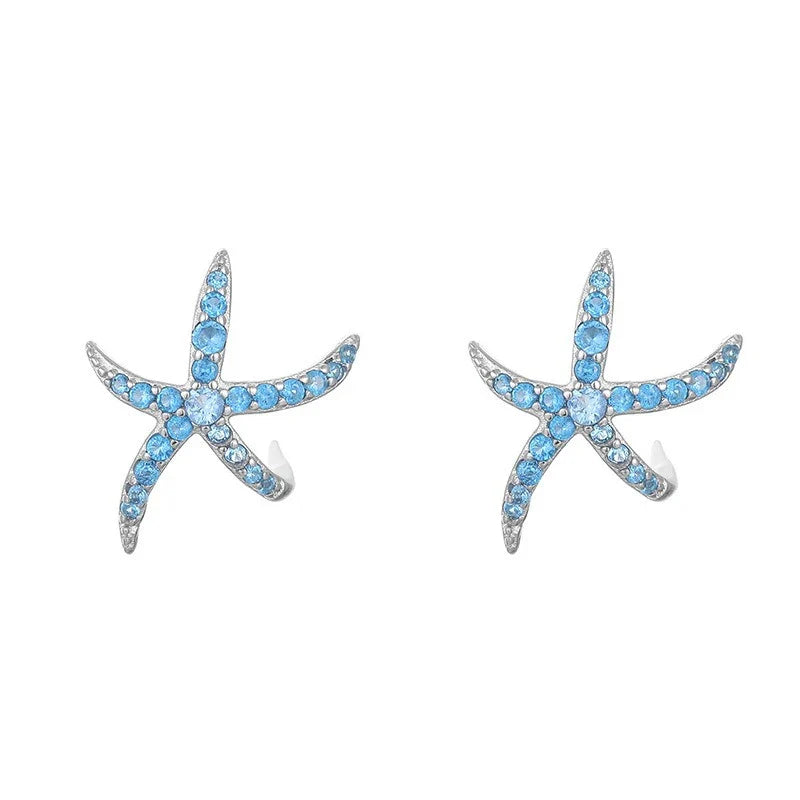 Aretes Estrella de Mar Azul